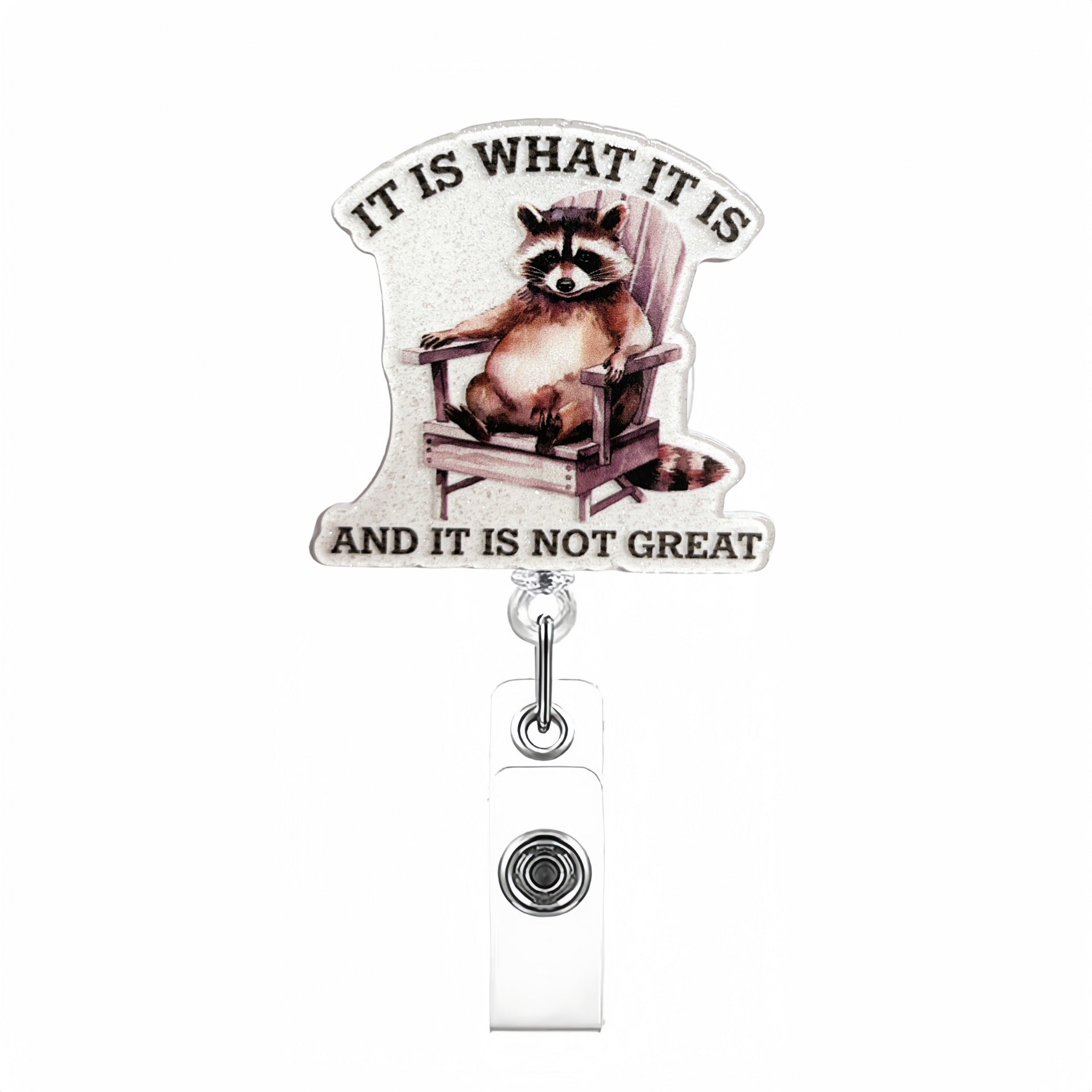 Wholesale Creative Animal Quotes Acrylic DIY Retractable Pull-Down Keychain